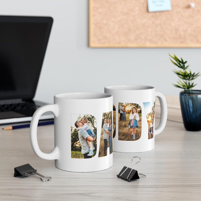 Father's Day Personalized Dad Photo Collage Mug