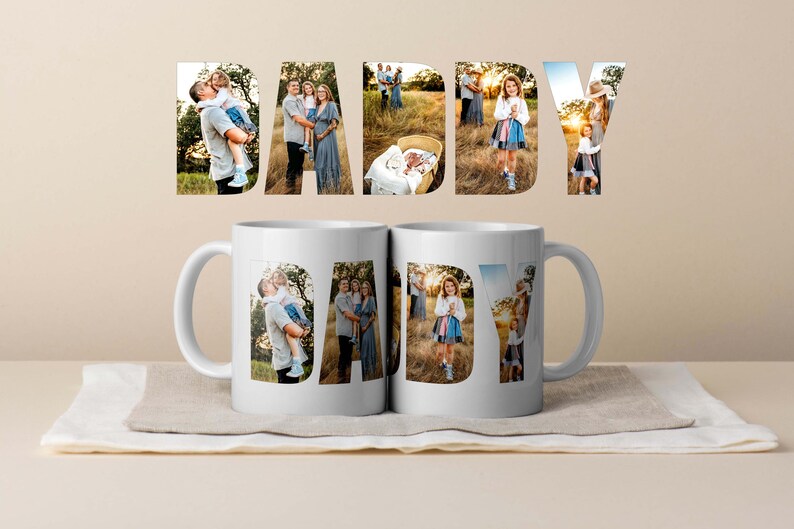 Father's Day Personalized Dad Photo Collage Mug