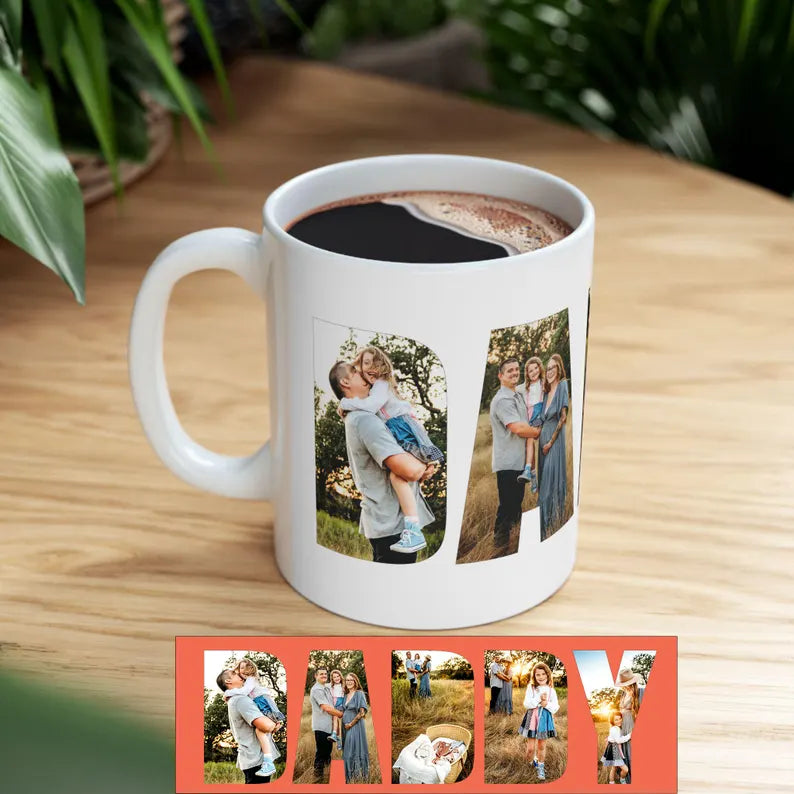 Father's Day Personalized Dad Photo Collage Mug