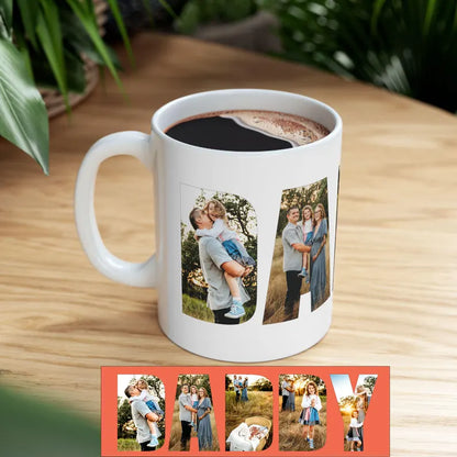 Father's Day Personalized Dad Photo Collage Mug