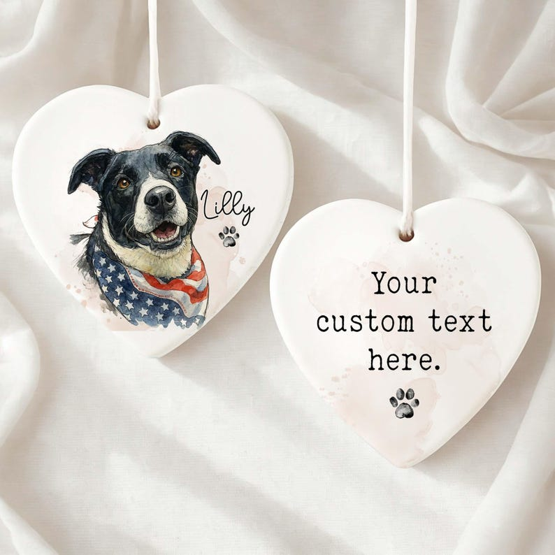 Personalized Watercolor Photo Pet Ornament, Custom Pet Portrait Keepsake, Dog Lover Gift, Cat Mom Gift, Memorial Dog Gift, Loss of Pet