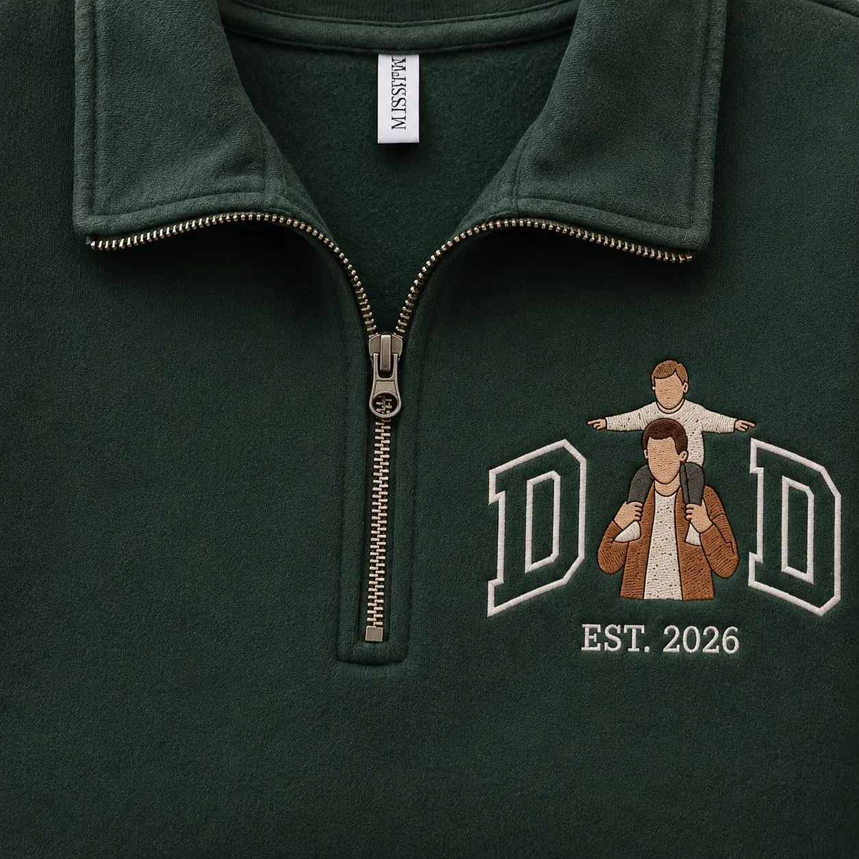 Personalized Embroidered Family Photo Hoodie Sweatshirt T-Shirt Father's Day, Mother's Day, Valentine, Christmas Gift