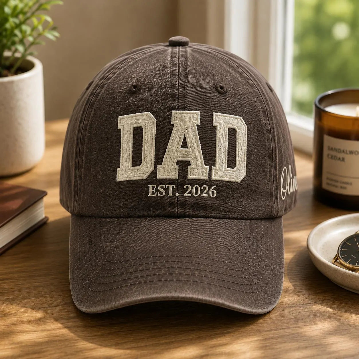 Custom Dad Hat with Kids, Personalized Father Hat, Family Portrait Hat, Daddy Gift, Father’s Day Gift, Custom Embroidered Cap, New Dad Gift