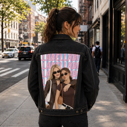 Custom Bestie Photo Denim Jacket