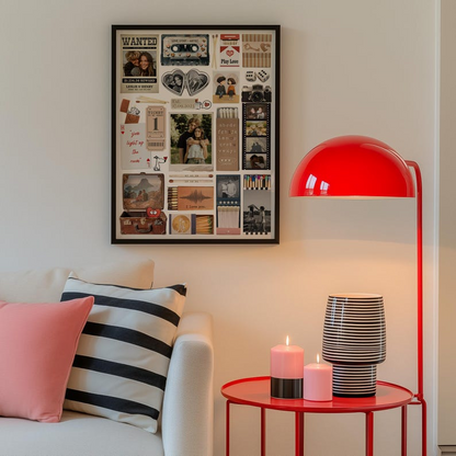 Couple Love Story Matchbook Collage Dopamine Decor - Personalized Blanket - Heartfelt Valentine, Anniversary Gift For Him, For Her