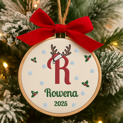 Chrristmas Personalized Name Embroidery Ornament Christmas Tree Decoration