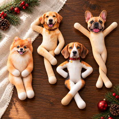Personalized Pet Plush Doll – Custom Photo Poseable Dog & Cat Stuffed Toy
