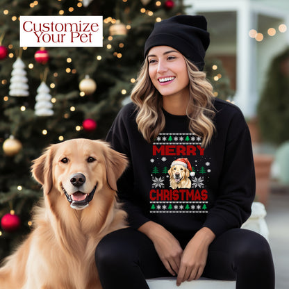 Personalized Pet Dog Merry Christmas Printed Graphic Apparel