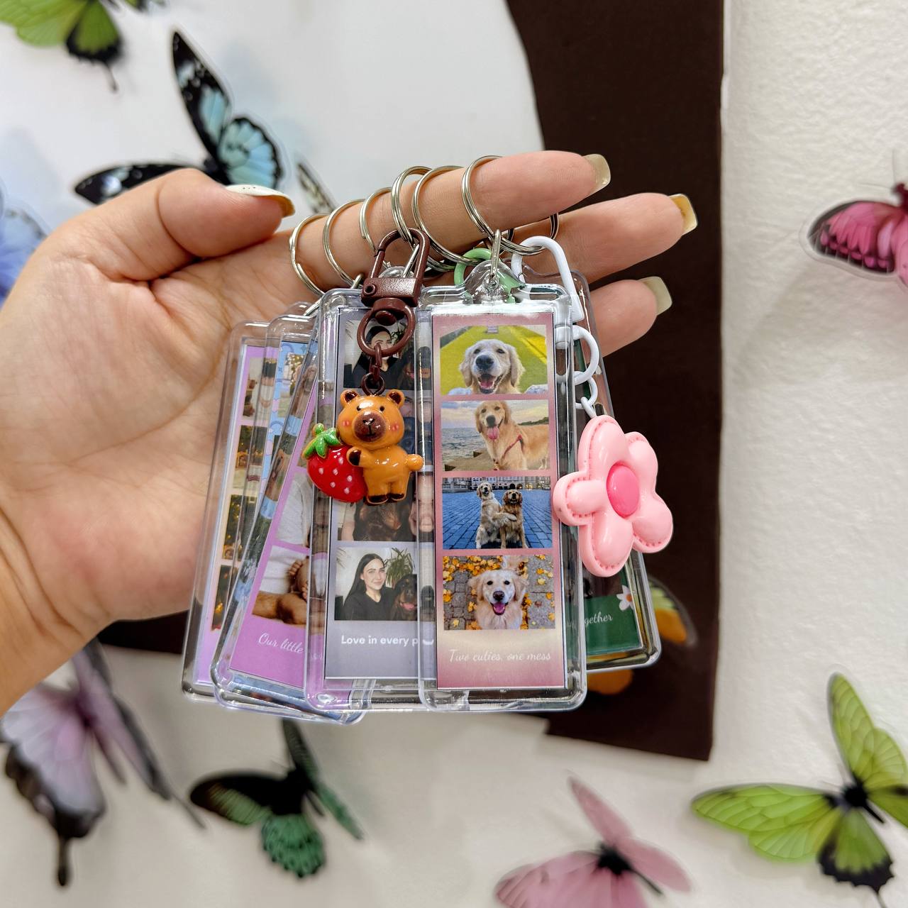 Personalized 2-side Photo Acrylic Photo Booth Keychains