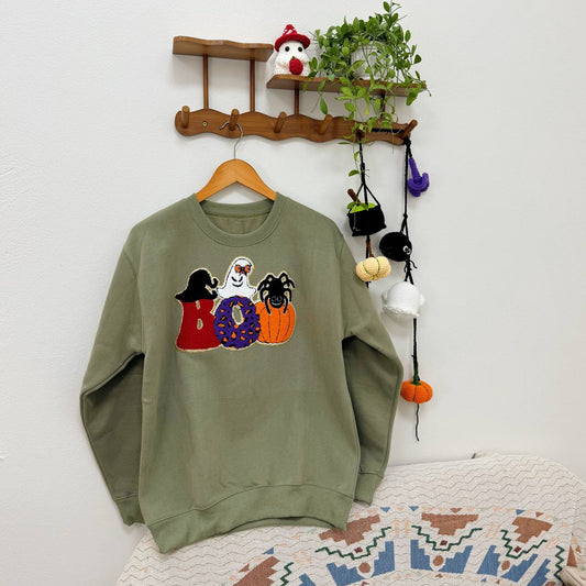 Boo Halloween Personalized Embroidery Patch Hoodie Sweatshirt T-Shirt