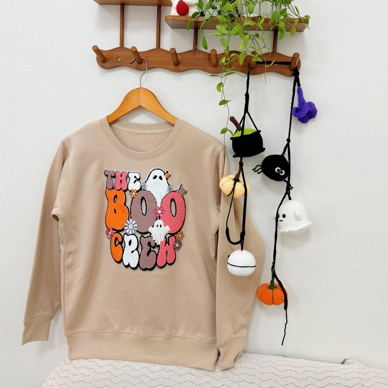 The Boo Crew Halloween Personalized Embroidery Patch Hoodie Sweatshirt T-Shirt