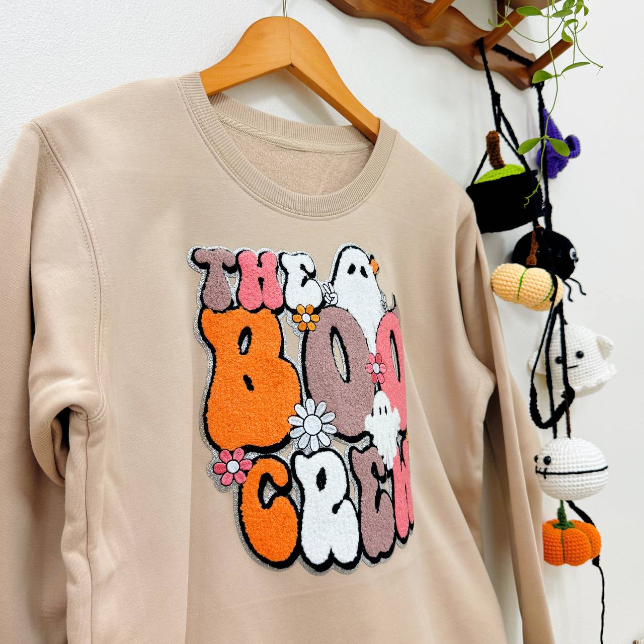The Boo Crew Halloween Personalized Embroidery Patch Hoodie Sweatshirt T-Shirt