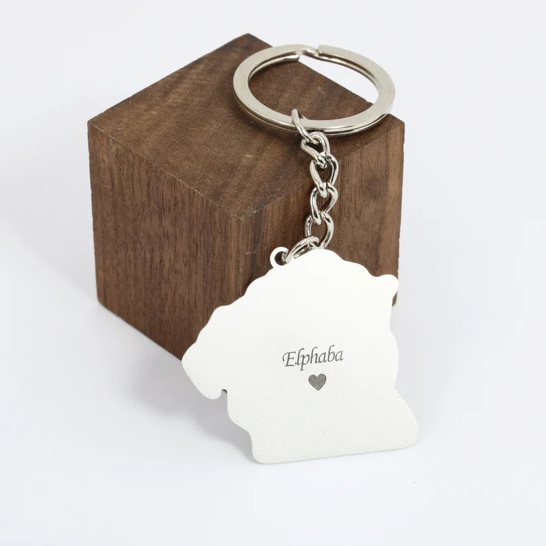 Custom Pet Portrait Keychain