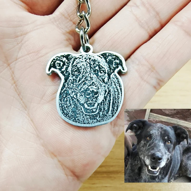 Custom Pet Portrait Keychain