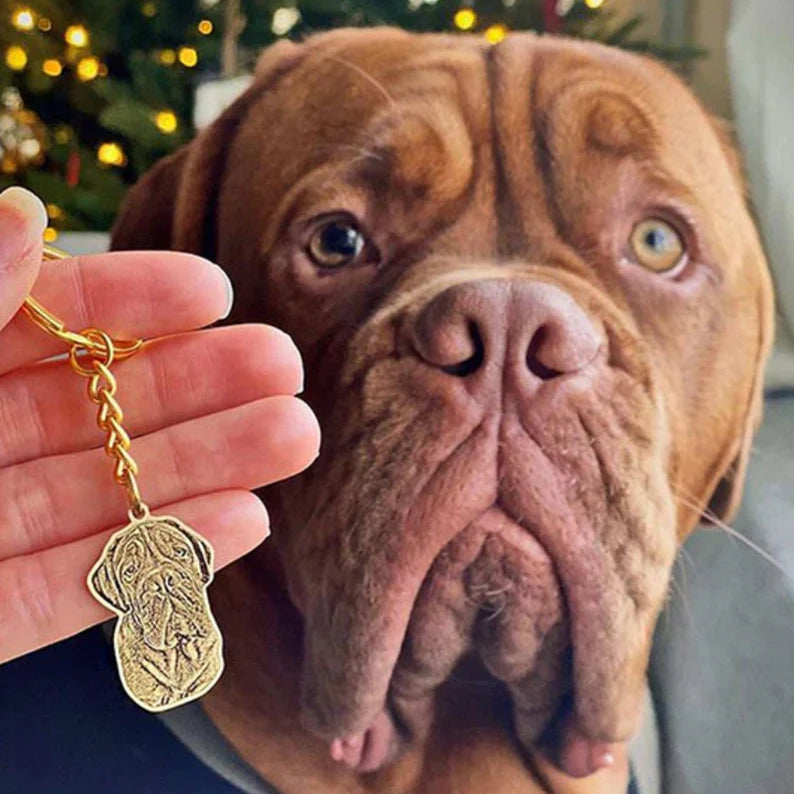 Custom Pet Portrait Keychain