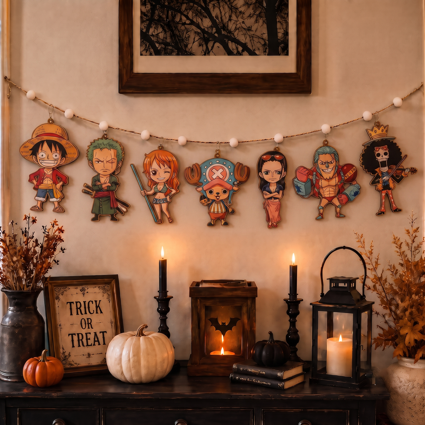 Halloween Personalized One Piece Wooden Garland