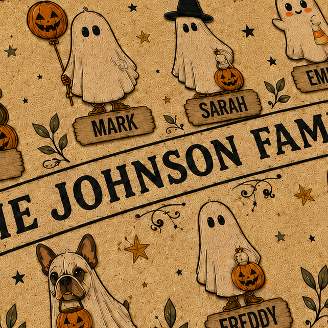 Personalized Halloween Family Doormat