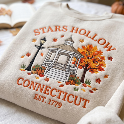 Embroidered Star Hollow Sweatshirt, Where You Lead I Will Follow