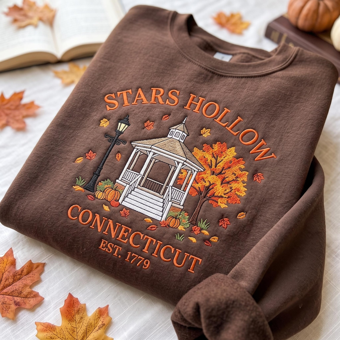 Embroidered Star Hollow Sweatshirt, Where You Lead I Will Follow