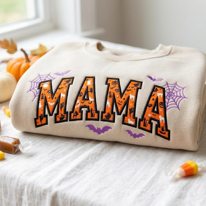 Embroidered Custom Mama Mimi Sweatshirt, Matching Cozy Season Crewneck