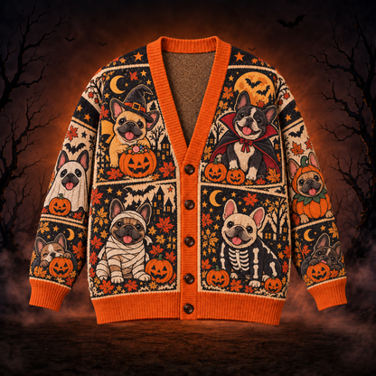 Halloween Custom Dog Breed Spooky Season Ugly Cardigan