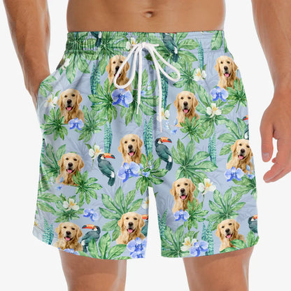 Custom Photo Endless Sun Endless Fun Endless Summer - Dog & Cat Personalized Custom Tropical Hawaiian Aloha Men Beach Shorts