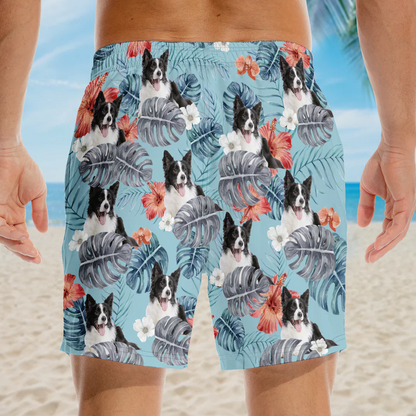 Custom Photo We All Need Vitamin Sea - Dog & Cat Personalized Custom Tropical Hawaiian Aloha Men Beach Shorts