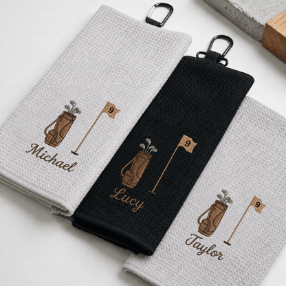 Embroidered Custom Your Name Golf Towel