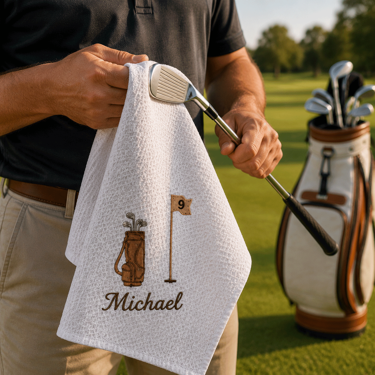 Embroidered Custom Your Name Golf Towel
