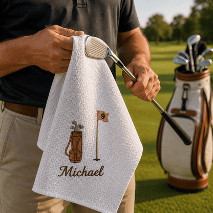 Embroidered Custom Your Name Golf Towel