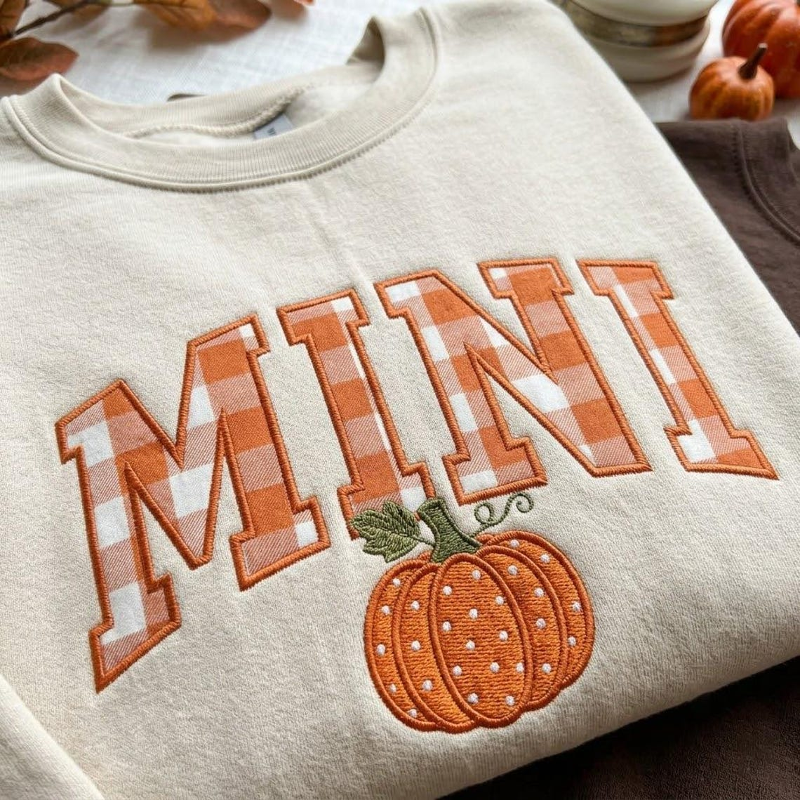 Embroidered Custom Mama Mimi Sweatshirt, Matching Cozy Season Crewneck