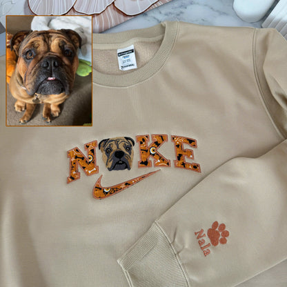 Halloween Pattern Personalized Embroidered Pet Dog Cat Photo Hoodie Sweatshirt T-Shirt