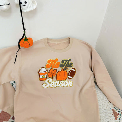 Tis The Season Halloween Personalized Embroidery Patch Hoodie Sweatshirt T-Shirt