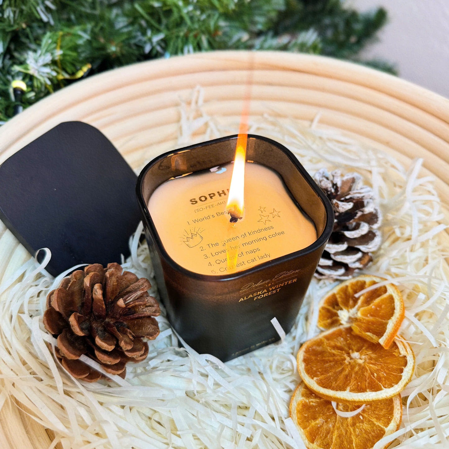 Personalized Hidden Message Scented Candle with NFC – 7.4oz (Hexagonal Candle)