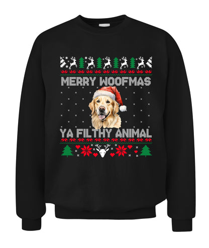 Personalized Pet Dog Merry Woofmas Printed Graphic Apparel