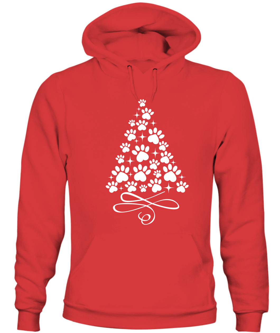 Paw Tree Merry Christmas Graphic Apparel