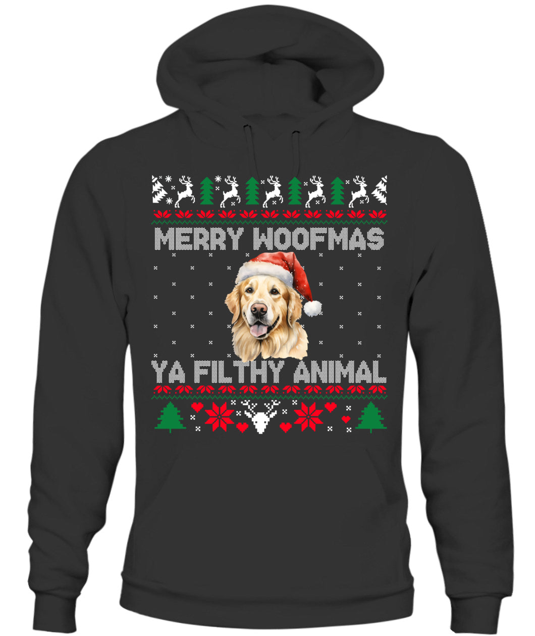 Personalized Pet Dog Merry Woofmas Printed Graphic Apparel