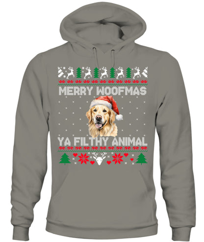 Personalized Pet Dog Merry Woofmas Printed Graphic Apparel