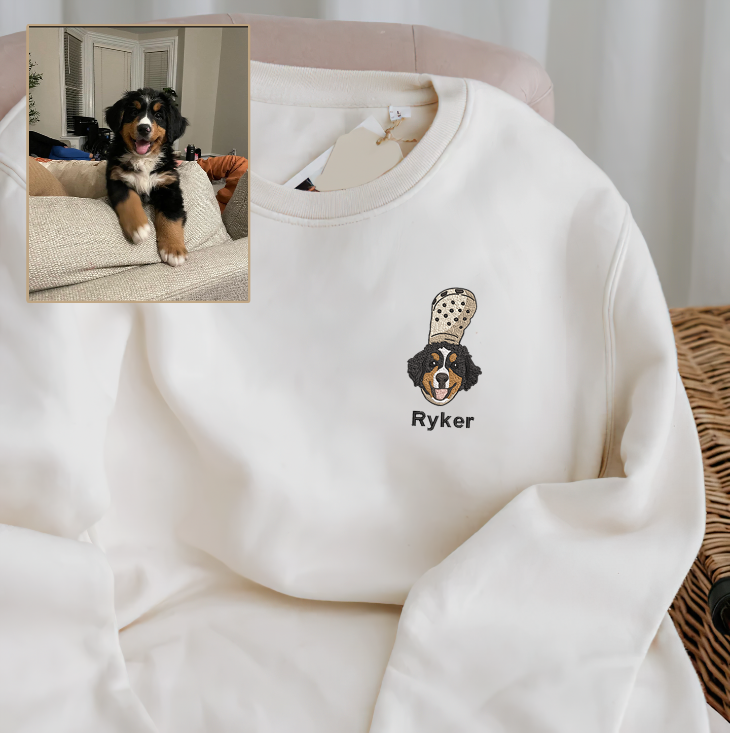 Personalized Embroidered Pet Dog Cat C-r-o-c-s Hoodie Sweatshirt T-Shirt