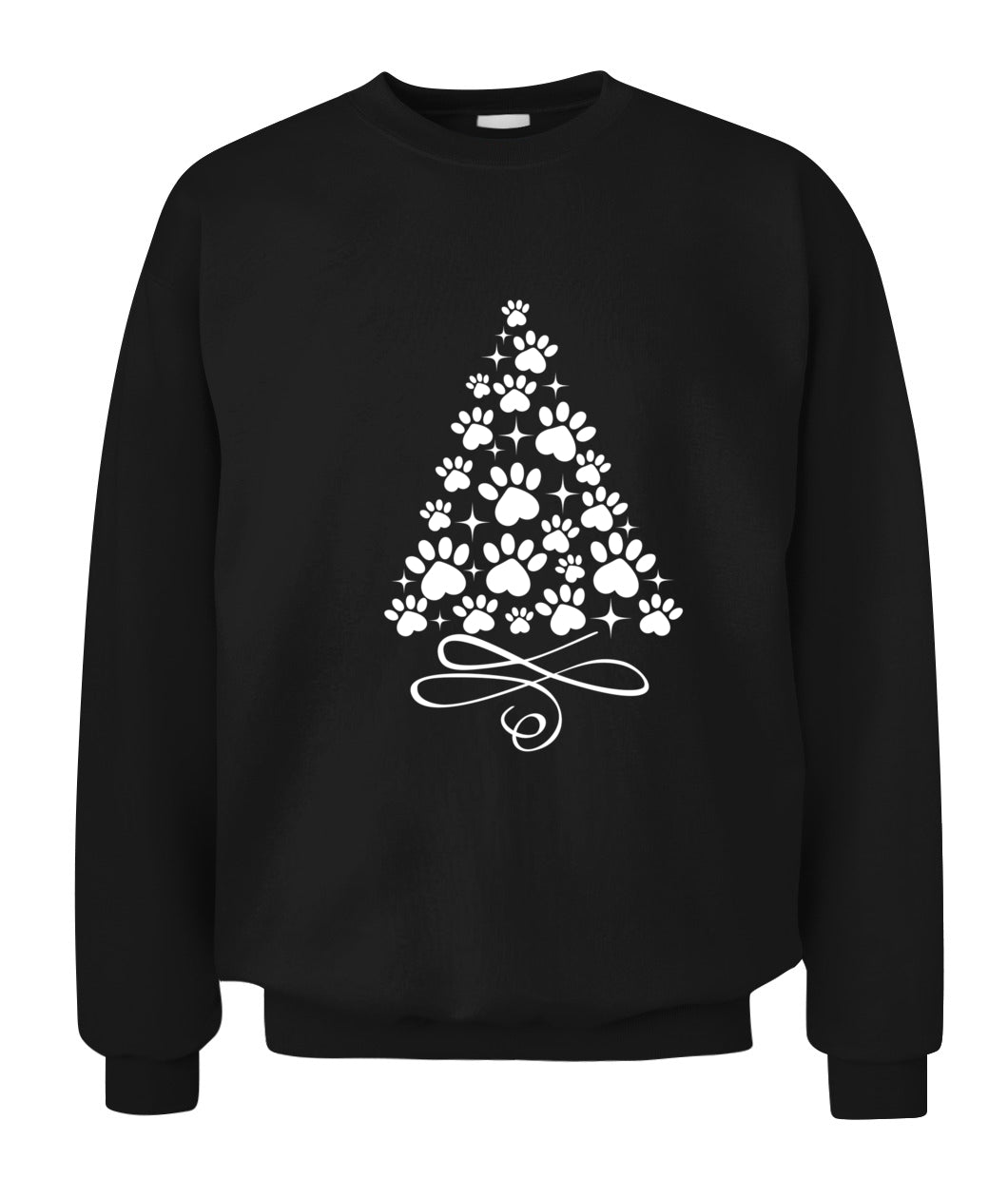 Paw Tree Merry Christmas Graphic Apparel