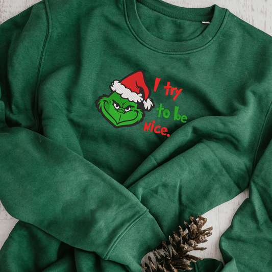 Personalized Embroidered Christmas The G-r-i-n-c-h Hoodie Sweatshirt T-Shirt