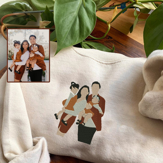 Personalized Embroidered Family Hoodie Sweatshirt T-Shirt