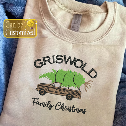 Personalized Embroidered Family Christmas Hoodie Sweatshirt T-Shirt