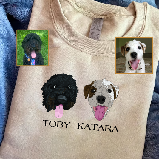 Personalized Pet Dog Cat Printed Crewneck Sweatshirt